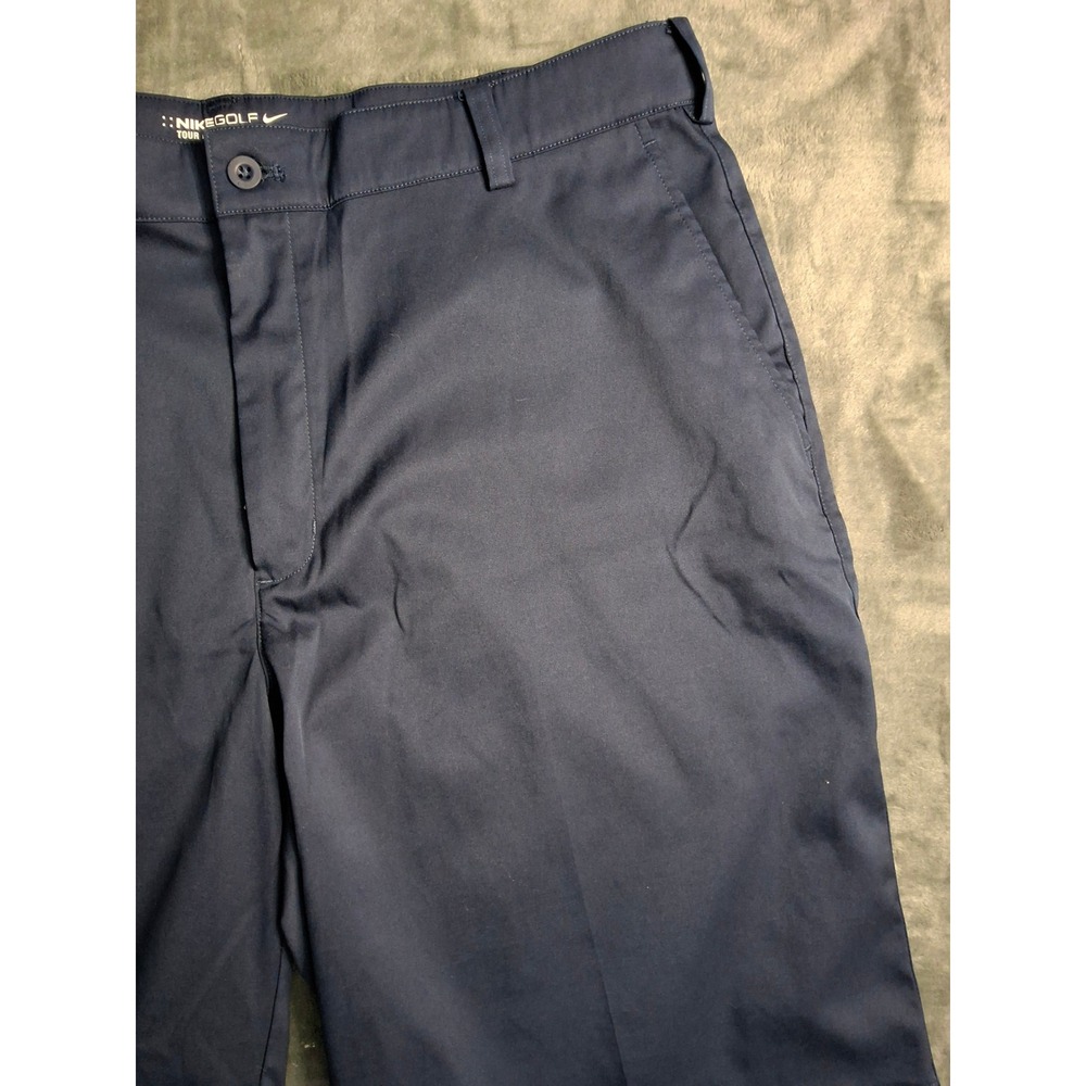 Nike Golf Tour Performance Dri-FIT Mens Navy Blue Shorts Size 36 Flat Front - Picture 5 of 12